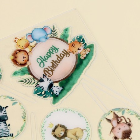 Set for decoration "Happy Birthday", animals-1