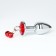 Anal traffic jams, with bells, red crystal, d = 28 mm