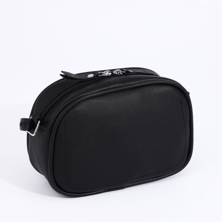 Bag Cross-Bodi with a zipper, black color-1