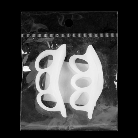 Correctors - separators for the toes, 2 separators, silicone, 7 × 2 cm, pair, white color-5