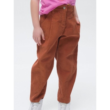 Pants for girls, height 104 cm, brown color-7