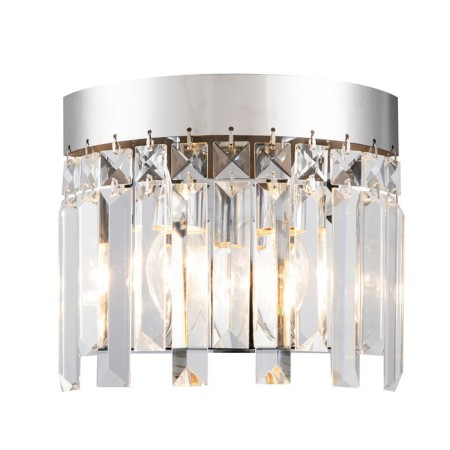 Bra Indigo, 12026/2W Chrome. 2x40W, E14, 220x100x190 mm, transparent color
