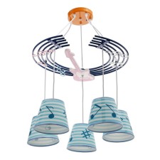 Chandelier 86205/5 E27 40W Blue 59x54x27-107 cm Bayerlux