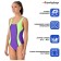 Swimsuit Asseted ONLYTOP, p. 40, purple/green/gray color