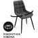 Stool on a chelsea metal -steamer spinning, metal/velor, black/gray 49x55x84 cm