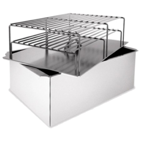 Double -tier smoke Smoky Star, cover and two grilles, 39 x 27 x 17 cm