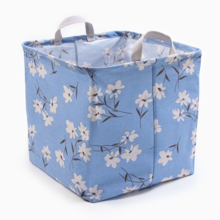 Textile basket of the share "Flowers", 32*32*32 cm
