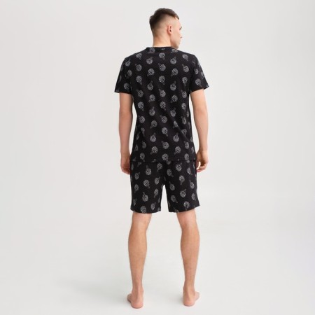 Pajama men's kaftan "f*ck" R.54, black-2