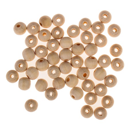 Wooden beads d = 10 mm (set 15 g) without coating-1