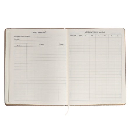 Universal Diary 1-11 grade Crown Butterfly, firm covering with foam, artificial leather, liesse, block 80 g/m2-5