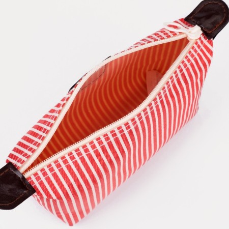 Cosmetic bag with lightning, red color-3