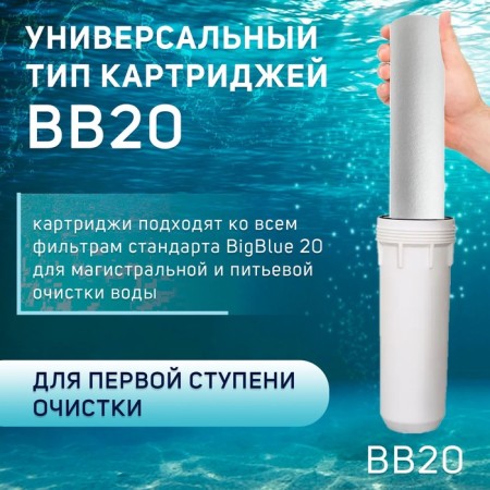 Smooth cartridge Zein PP-20BB, polypropylene, 5 μm-4