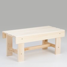 The bench is low, the platband, linden 