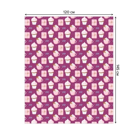 The tablecloth "Coffee with cake", rectangular, oxford, size 120x145 cm-1