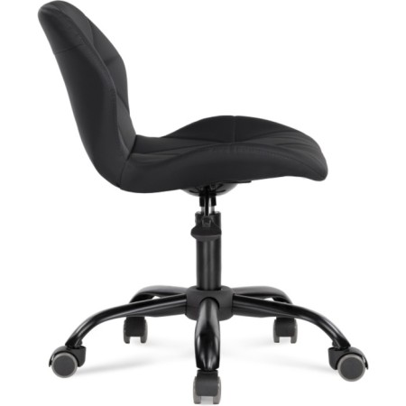Computer chair Wald Metal/Eco -leather, black/black 47x54x70 cm-3