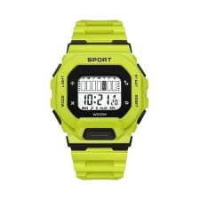 Electronic watch watches, D-4.5 cm, with an alarm clock, green