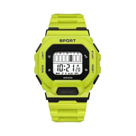 Electronic watch watches, D-4.5 cm, with an alarm clock, green