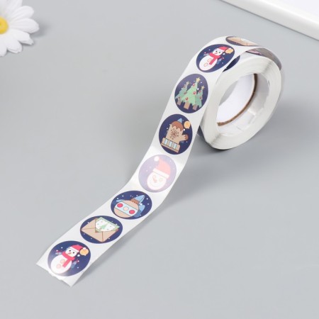 Stick Paper "New Year's attributes" d = 2.5 cm 500 pcs in a roll 3x6.5x6.5 cm-4
