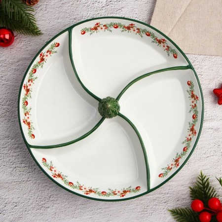 Ceramic "Christmas tree", 25 cm, white color-1