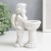 Polystone candlestick "Snowty angel at the column" 15x10x6.5 cm