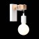 Wall lamp EVOLUCE. SL1142.501.01. Bagetti. 1x60 W, E27, 6.5x16 cm, white color, light wood
