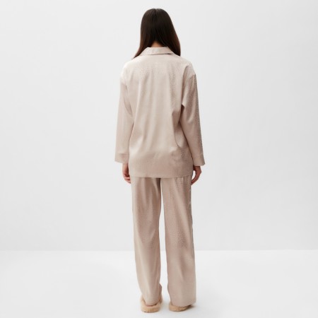 Female pajamas (shirt, trousers) KAFTAN "Leopard", Coffee, r.52-54-3
