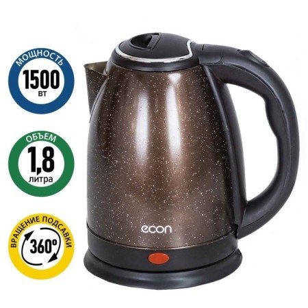 Electric kettle ECON ECO-1892 KE, 1,500 watts, 1.8 l, brown-1