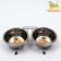 A set of 2 relief bowls on a stand, 2 x 450 ml