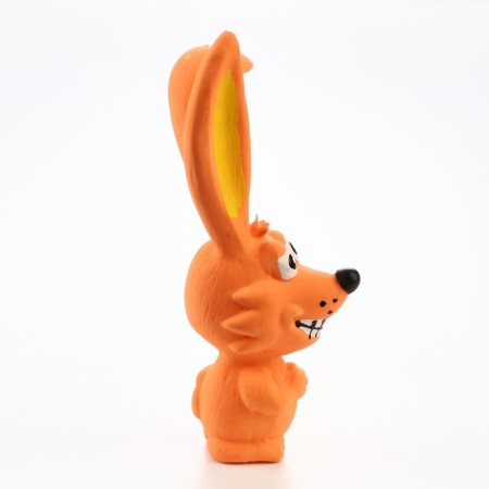 Brying toy for dogs from latex "Bunny", 17 cm, orange-2