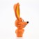 Brying toy for dogs from latex "Bunny", 17 cm, orange