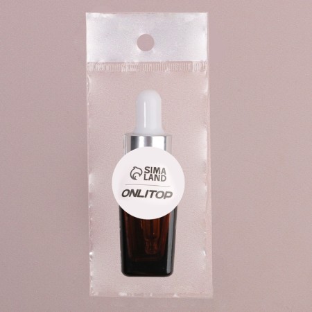 A glass bottle for storage with a pipette, 10 ml, brown/white color-10