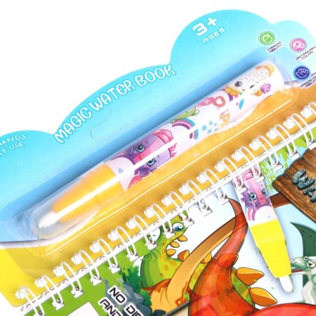 Book for drawing water "Dinosaurs", with a marker-3