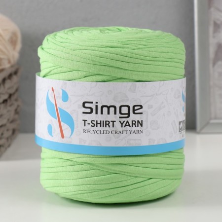 Knitted yarn secondary 90% cotton, 10% p/e, 100m/450 ± 50 g (light green)