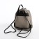 Women's backpack of artificial leather with lightning, the color is gray