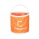 A folding rally bucket, 9 l, orange, without a case