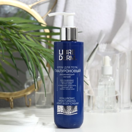 Librederm hyaluronic body cream moisturizing, light, 200 ml