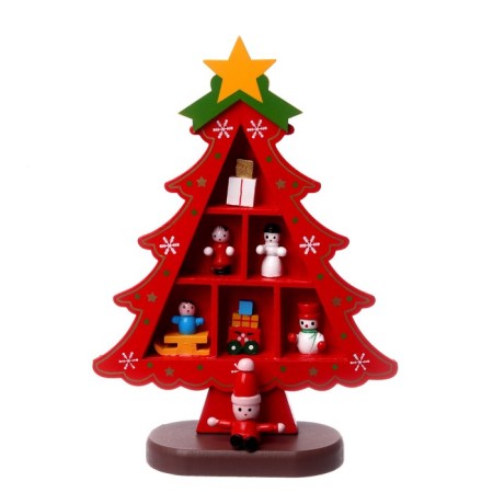 New Year's souvenir "Christmas tree with cells for gifts", 14.5 × 19.5 cm, red-4