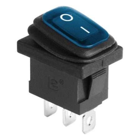 Klavichny switch 250V 6A (3C) On-OFF Blue with Mini backlight moisture protection Rexant