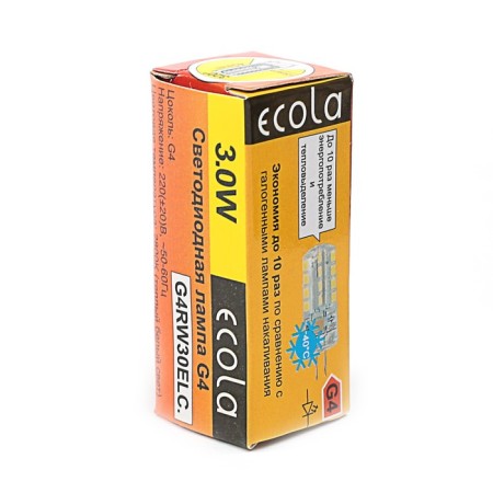 LED LED Ecola Corn Micro, G4, 3 W, 2800 K, 320 °, 40x15 mm-1