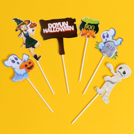 Decoration for Halloween cake, in a set of 6 pcs.