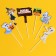 Decoration for Halloween cake, in a set of 6 pcs.