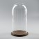 Glass dome -slosh on a wooden stand "Vincent - 1", 30x15 cm, brown