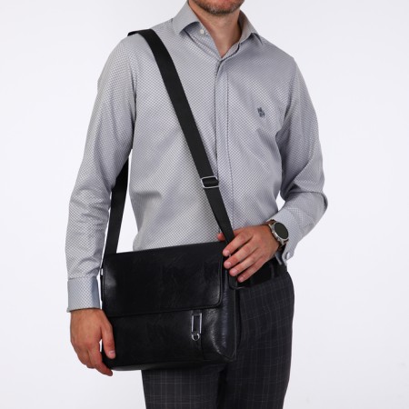 Male bag, black color-5