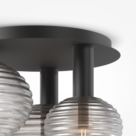 Ceiling light MayToni Mod268CL-03B, 3CHE14, 40W, 53.5x46x38.5 cm, black color black-3