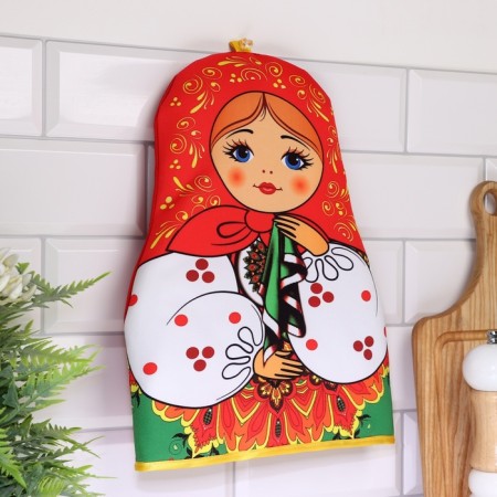 Hall on the kettle "Matryoshka", with a handkerchief-1
