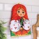 Hall on the kettle "Matryoshka", with a handkerchief