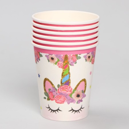 A glass of paper "unicorn", set, 6 pcs-1