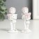 Figure Polystone "Angel with a bouquet of pink roses" mix 6.5x2.5x2.5 cm