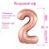 Foil ball 40 "number 2", color pink gold slim