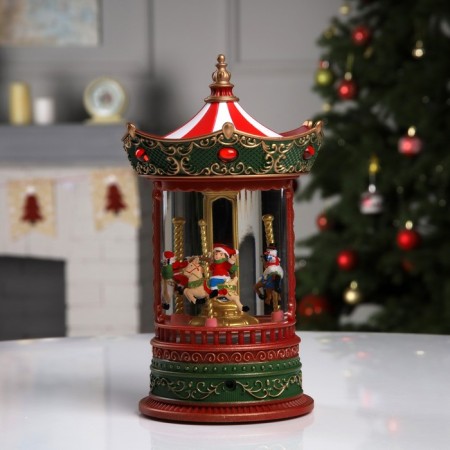 LED figure "Carousel" 15.4 × 25 × 15.4 cm, plastic, AAX3 batteries (not in the kit), USB, glow warm white-2
